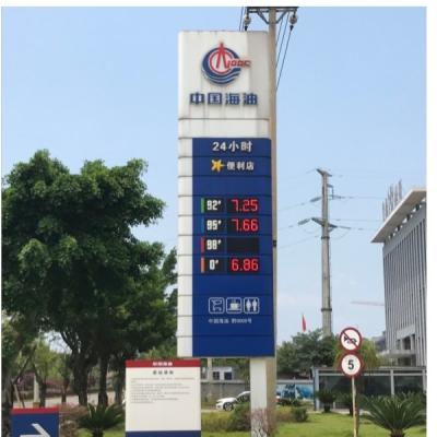 China IP65 5 Cijfer van het 7 Segment LEIDENE de Prijsteken Vertoningsbenzinestation 16 Duim Te koop