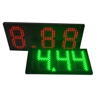 China 8,88 muestra roja verde del precio de la gasolina del LED teledirigida con la muestra echada a un lado doble de poste en venta