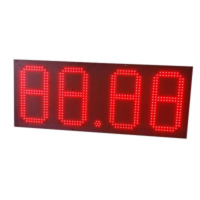 China 1400*650mm 7 Segment Red LED Price Board Custom Gas Station Price Board for sale