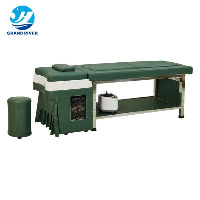 China Modern Therapy Constant Temperature Water Circulation Beauty Salon Barber Head Massage With Fumigation Ear Bed for sale