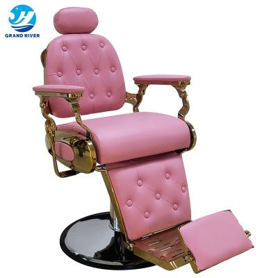 China Modern Retro Hair Salon Special Scraping Hair Stainless Steel Hairdressing Nourishing Lifting Chair for sale