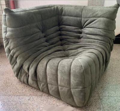 China Foldable Lazy Sofa Corner Sofa Full Caterpillar Sponge Filling Frameless Design Corner Chair for sale