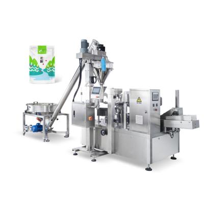 China Multifunctional automatic rotary food powder packaging machine for milk powder or flour or spices or washing powder for sale