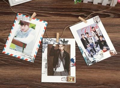 China 6inch vintage style hanging paper photo frame wholesale stamped paper for sale