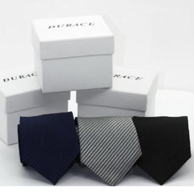 China Custom LOGO Necktie Boxes,Squre shape shape Promotional Black Cardboard Tie Packaging Box and different color available for sale