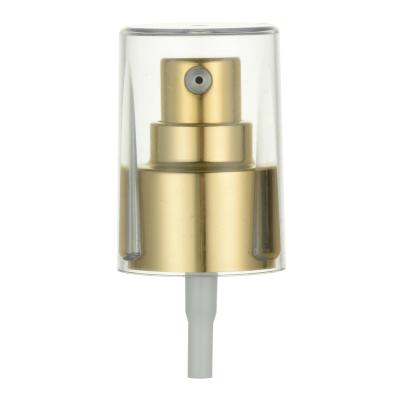 China 24/410 20/410 Cream Pump Dispenser Pump With Shiny Gold UV Disposable for sale