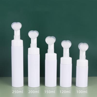 China Customizable Heart Shape Pump Facial Cleanser Foam Bottle 100ml 120ml 150ml 200ml 250ml for sale