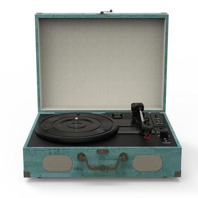 China Sale Turntable Player Humanization Design Portable Suitcase Built In Stereo Speakers Phonograph Portable Briefcase Record Player for sale