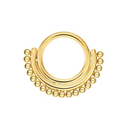 China FASHIONABLE Titanium G23 Body Jewelry Segment Clicker Circle Piercing Nose Ring for sale