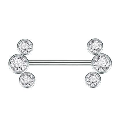 China TRENDY Fashion Nipple Ring Barbells CZ Titanium Sexy Nipple Rings Piercing Jewelry for sale