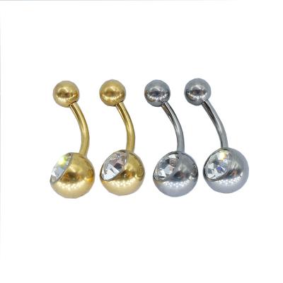 China FASHIONABLE Best Quality Titanium Zircon Belly Button Rings Navel Body Piercing Jewelry for sale