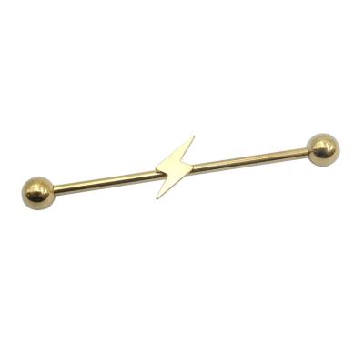 China FASHIONABLE Lightning G23 titanium design industrial barbell piercing for men and women for sale