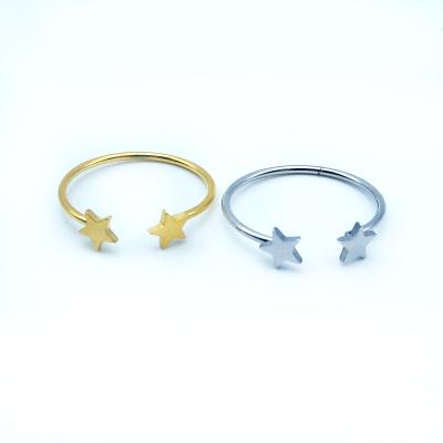 China New FASHIONABLE Stainless Steel Designs Daily Use Cheap Star Rings for sale