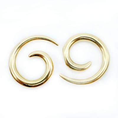 China Fashion style stainless steel spiral helix ear expander piercing hollow piercing in stock for sale