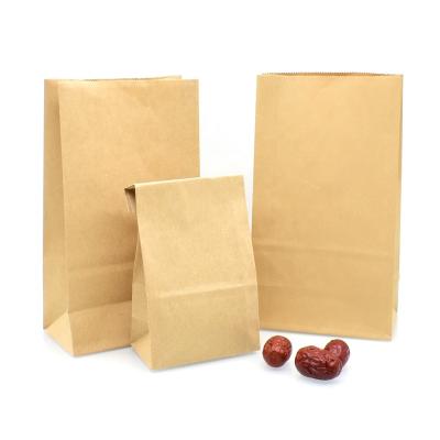 China Biodegradable Eco Friendly Food Safe Brown Sandwich Bags Brown Kraft Paper Bags For Daily Lunch Snack Popcorn Food Paper Bags for sale