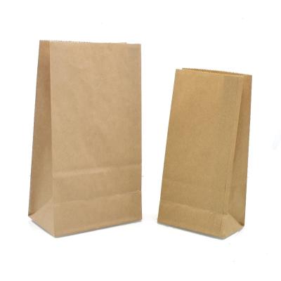 China Custom Food Grade Materials Kraft Paper Bags Recycled Logo Bread Hamburger Greaseproof Packaging Bag for sale