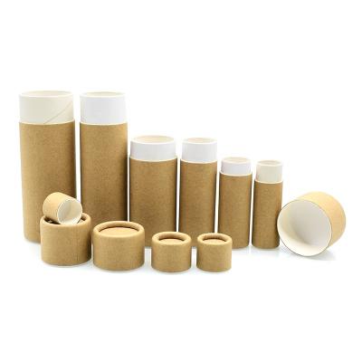 China 0.3oz 0.5oz 1oz 2oz 1.5oz 2.5oz Biodegradable Natural Cardboard Lift Up Paper Tube For Cosmetic Air Freshener Lip Balm Container for sale