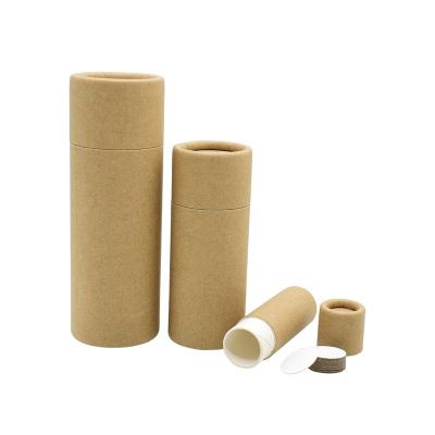 China Eco-friendly Recyclable Biodegradable Kraft Paper Tube For Lip Balm Lipstick Cardboard Push Up Packaging Tube for sale