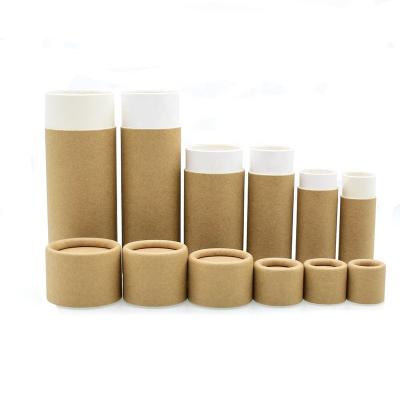 China Custom Recyclable Lift Up Cardboard Lip Balm Tube Eco Friendly Deodorant Cream Kraft Paper Tube Packaging for sale