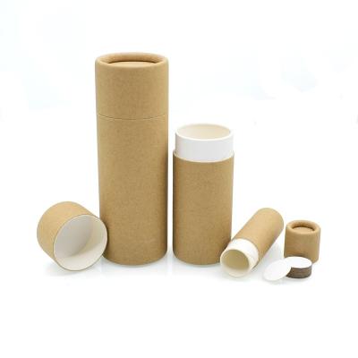 China Recyclable Biodegradable Cosmetic Cardboard Lip Balm Container Push Kraft Paper Lipstick Tube for sale