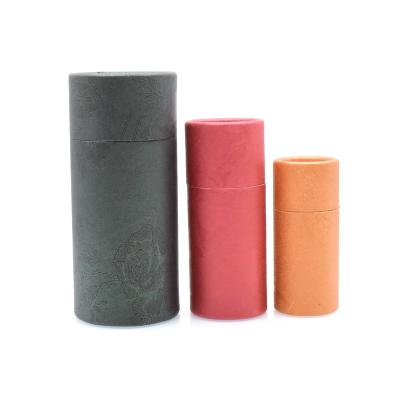 China Recyclable Wholesale Cosmetic Glass Cardboard Bottle Tube Canister Round Cylinder Packaging Box for sale