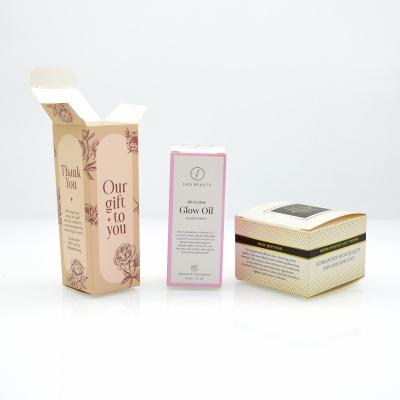 China Recyclable Custom Paper Logo Printing Cardboard Essential Oil Bottle Box Cosmetic Packaging Box for sale