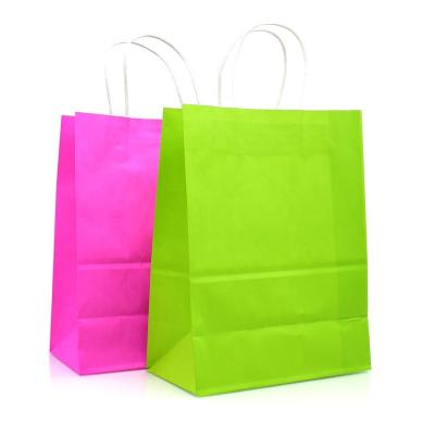 China Biodegradable Colorful Gift Paper Bags With Handle Custom Craft Retail Shopping Shoes Packing Bags for sale