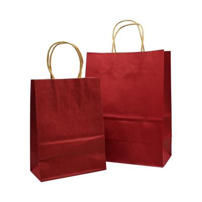 China Wholesale Biodegradable Kraft Paper White Brown Custom Printing Clothing Tote Bag Colorful Handy Bag for sale