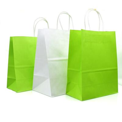 China Recycled Recyclable Materials Kraft Paper Bag With Twisted Handle Grocery Shop Gift Bag With Handle for sale