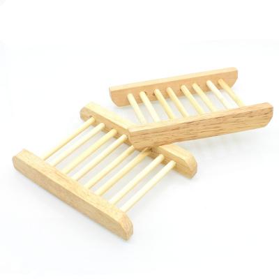 China Eco-friendly Portable Natrual Bamboo Wooden Soap Holder Saver With Custom Logo Automatic Soap Drain Tray for sale