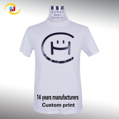 China Custom Printing Anti-pilling Factory Wholesale Simple White T-Shirts Plus Size Custom Cotton T-shirts for sale