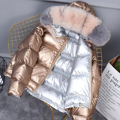 China 2021 Trendy New Arrival Fashion Women's Comfortable Duck Down Jacket Coat With Fox Fur Hood Viable for sale