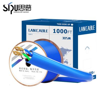 China Cat5e 1000ft UTP FTP SFTP Pure Copper 24AWG Network Ethernet LAN Cable for sale