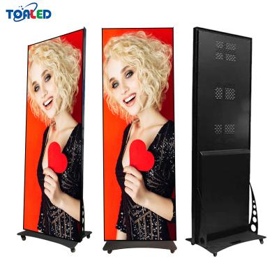 China China Indoor Hot Selling Used In Shopping Mall P1.86 Indoor Portable RGB Player LED Screen Poster Smart Advertising Display for sale