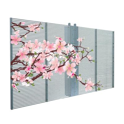 China Indoor Transparent Glass Curtain Wall P3.91 LED Display for sale