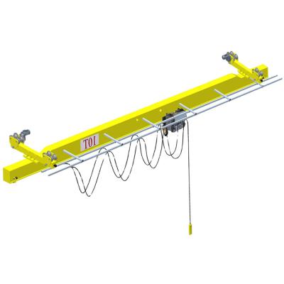 China Crane Top Quality 5 Ton Single Girder Bridge Type E0T Remote Control Low Headroom Crane for sale