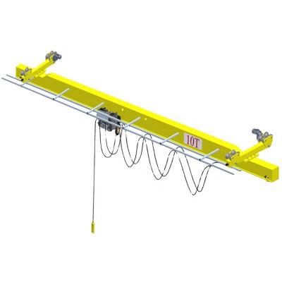 China Bridge Crane Hot Sale Pendent Line Control 10 Ton Single Girder European Type Bridge Crane for sale