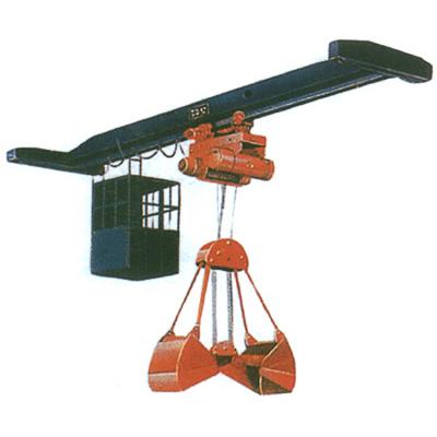 China Bridge Crane 5ton High Technique Single Girder EOT Bucket Remote Control Crane For Workshop for sale