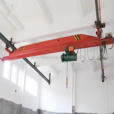 China Hot Sale 5t Single Girder EOT Suspension Bridge Crane LX Type Remote Control Overhead Traveling Crane for sale