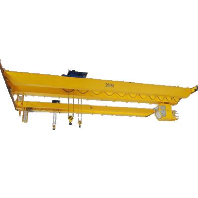 China Bridge Crane 20 Ton Left Hand Model Double Girder Overhead Crane With Electric Hoist Trolley Double Girder Bridge Crane for sale