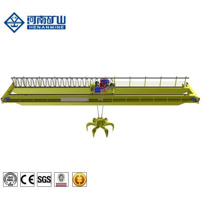 China 20t Bridge Crane QZ Grab And Electromagnet Grab Double Girder Overhead Crane for sale