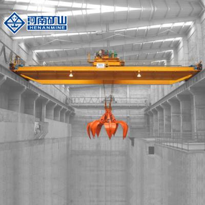 China Bridge Crane QZ Double Girder Grab And Railway Track Wheel Traveling Crane for sale