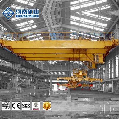 China Bridge Crane Lifting Scrap Auxiliary Electric Overhead Crane Magnetic QC Type With Lifting Magnet for sale