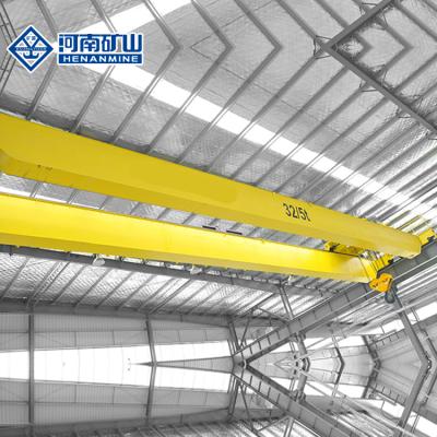 China Bridge Crane 32 Ton Remote Control Electric Hoist Double Girder European Type Overhead Traveling Crane for sale