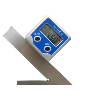 China ROKTOOLS Digital Protractor with HOLD Digital Box Angle V Bevel Base and Finder BB-01 for sale