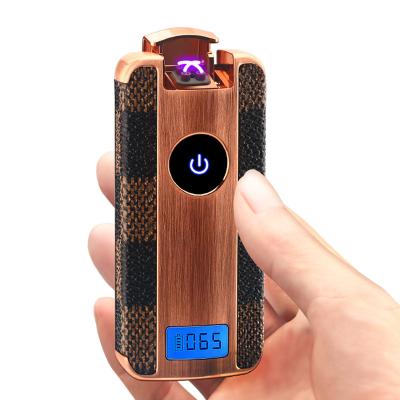 China Chinese Novelty Lighters Smoking Wholesale Fancy And Creative Usb Rechargeable Electric Arc Lighter, Lighters Custom With Leather for sale