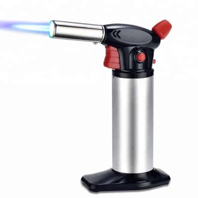 China Refillable Gas Kitchen Butane Gas Torch Fire Burner Torch Lighter Cooking Jet Torch Lighter for sale