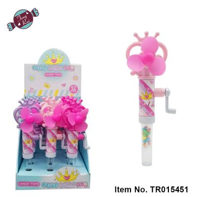 China Plastic pricess operation fan candy toy girl toys sweet candy marshmallow for kids for sale