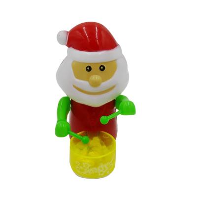 China Cartoon Toys Drumming Santa Claus Candy Toys Christmas Wind-up for sale