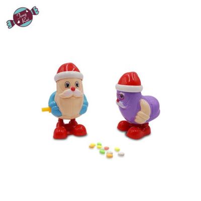 China Cartoon Toys Tengrui Santa Claus Wind Up Toys With Plastic Candy For Kids Candy Toys for sale